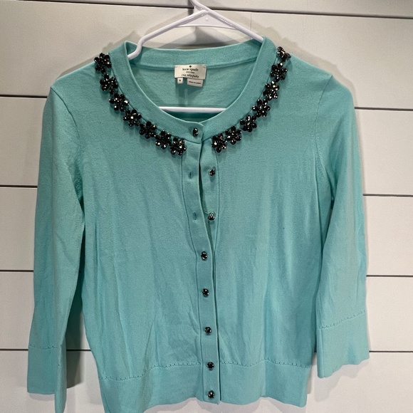 Kate Spade LIVE COLORFULLY Embellished Cardigan - Picture 1 of 10